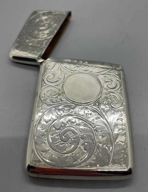 GEORGE V SILVER CARD CASE BIRMINGHAM 1920 - ADDITIONAL PHOTO 5