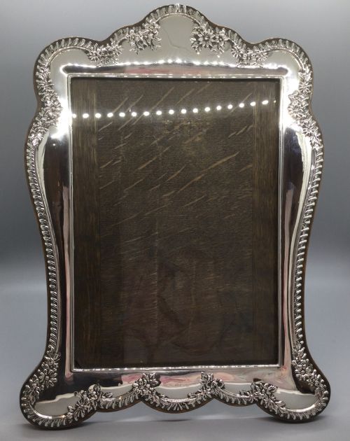 Edwardian Large Silver Photo Frame Birmingham 1912 Henry Clifford Davis