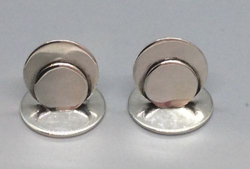 George V Pair of Silver Place or Menu Holders Chester 1911 Sampson Mordan & Co
