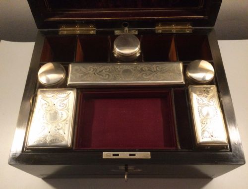 EARLY VICTORIAN COROMANDEL AND MOTHER OF PEARL JEWELLERY BOX C1850 - ADDITIONAL PHOTO 1