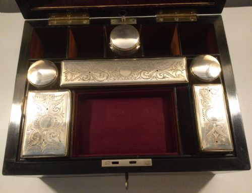 EARLY VICTORIAN COROMANDEL AND MOTHER OF PEARL JEWELLERY BOX C1850 - ADDITIONAL PHOTO 4
