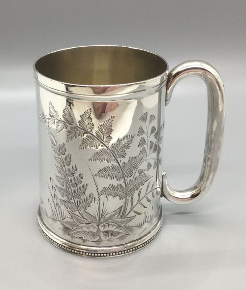Victorian Silver Christening Mug Tankard Exeter 1878 Josiah Williams & Sons