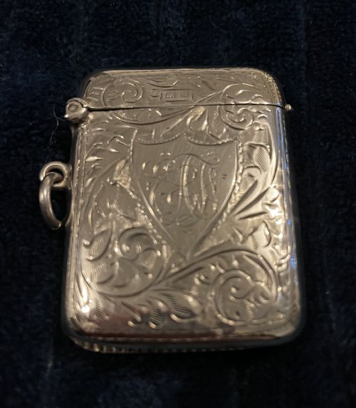 George V Silver Vesta Birmingham 1919 Joseph Gloster Ltd