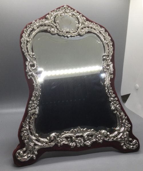 LATE VICTORIAN SILVER EASEL MIRROR BIRMINGHAM 1899 HENRY MATTHEWS - ADDITIONAL PHOTO 6