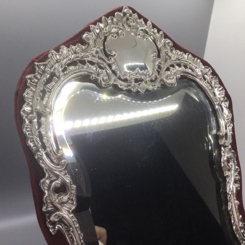 LATE VICTORIAN SILVER EASEL MIRROR BIRMINGHAM 1899 HENRY MATTHEWS - ADDITIONAL PHOTO 8