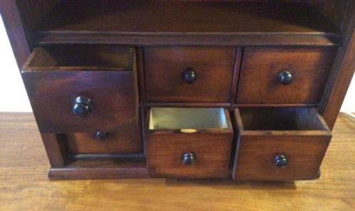 MID 19THC MAHOGANY SPICE APOTHECARY DRAWERS C1850 - ADDITIONAL PHOTO 5