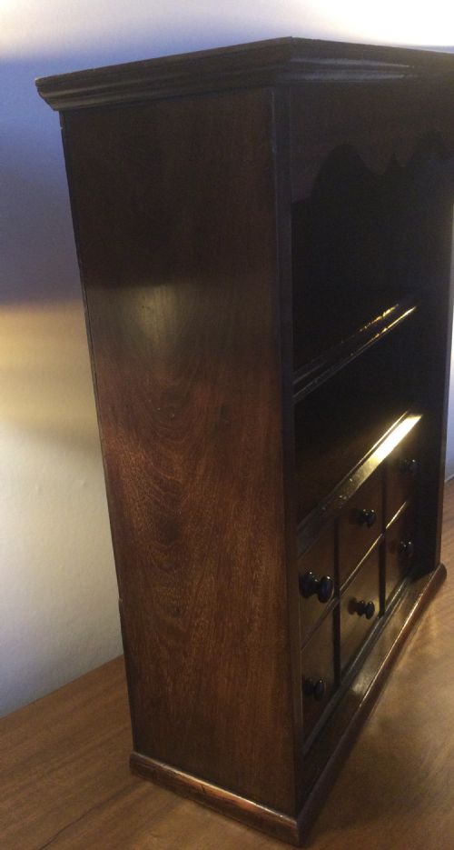 MID 19THC MAHOGANY SPICE APOTHECARY DRAWERS C1850 - ADDITIONAL PHOTO 8
