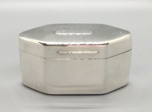 Asprey  Silver Hexagonal Box London 1912