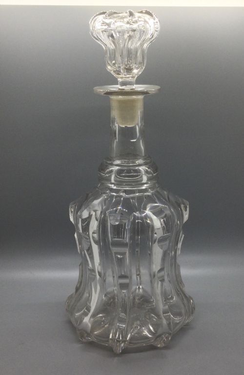 Mid 19thc Cut Lead Crystal Mallet Decanter C1860