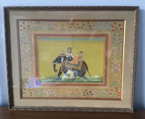 Early 20thc Indian Mughal Style Watercolour C1920