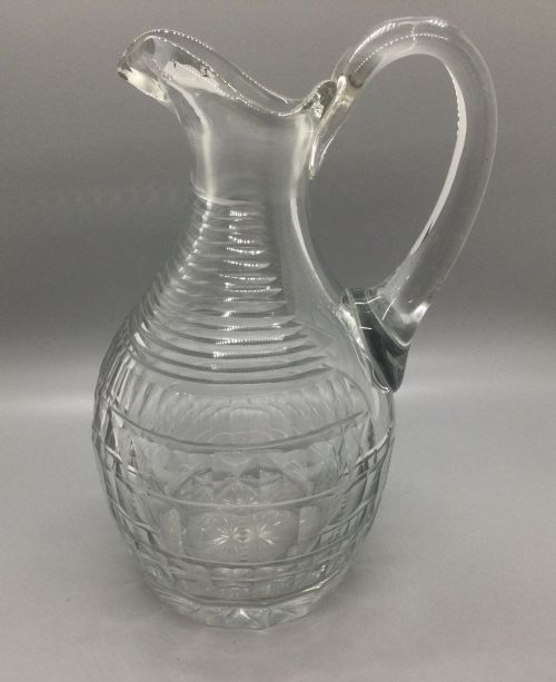Georgian Cut Lead Crystal Wine Carafe C1820