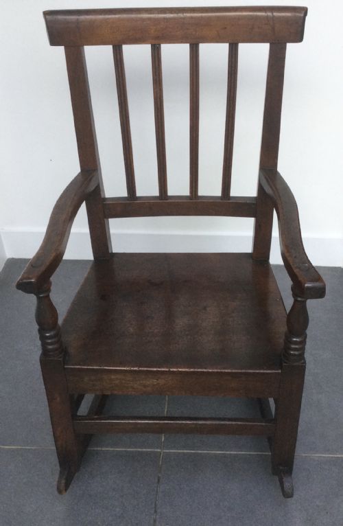 Early 19thc Mahogany Child’s Rocking Chair C1830