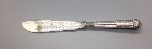 EDWARDIAN SILVER PICKLE FORK JAM SPOON BUTTER KNIFE SET SHEFFIELD 1906 - ADDITIONAL PHOTO 2