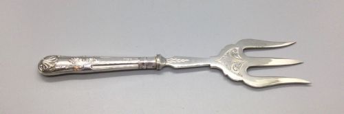 EDWARDIAN SILVER PICKLE FORK JAM SPOON BUTTER KNIFE SET SHEFFIELD 1906 - ADDITIONAL PHOTO 4
