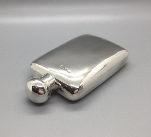 EDWARDIAN SILVER SPIRIT FLASK LONDON 1910 - ADDITIONAL PHOTO 1
