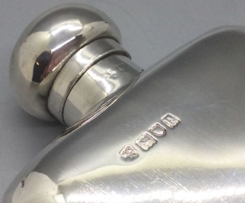 EDWARDIAN SILVER SPIRIT FLASK LONDON 1910 - ADDITIONAL PHOTO 6