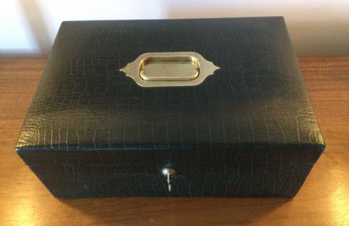 Edwardian Crocodile Leather Documents Box C1910