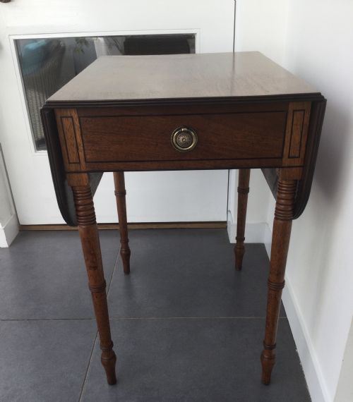 GEORGIAN MAHOGANY DROP LEAF SIDE TABLE C1800 - ADDITIONAL PHOTO 4