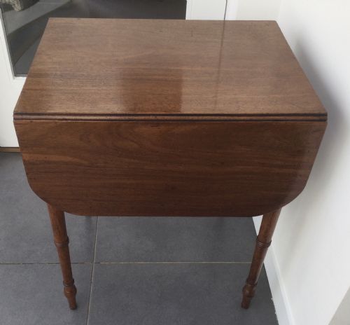 GEORGIAN MAHOGANY DROP LEAF SIDE TABLE C1800 - ADDITIONAL PHOTO 6