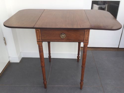 GEORGIAN MAHOGANY DROP LEAF SIDE TABLE C1800 - ADDITIONAL PHOTO 7