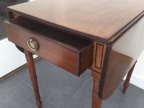 GEORGIAN MAHOGANY DROP LEAF SIDE TABLE C1800 - ADDITIONAL PHOTO 9