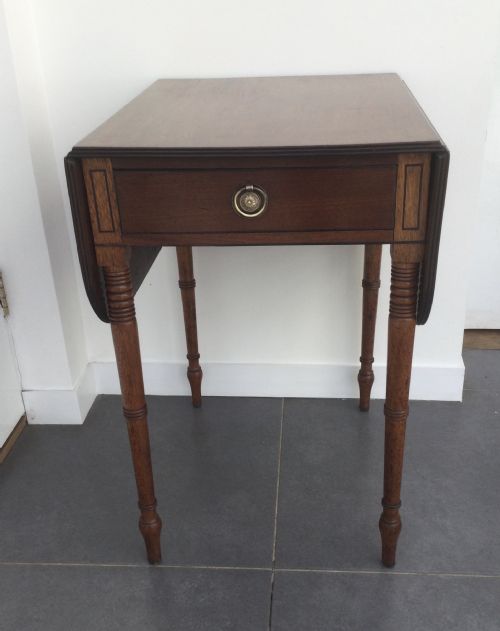 GEORGIAN MAHOGANY DROP LEAF SIDE TABLE C1800 - ADDITIONAL PHOTO 10