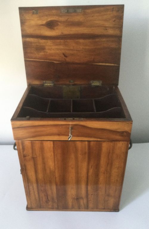 Early 19thc Hardwood Apothecary Medicine Cabinet Box C1800