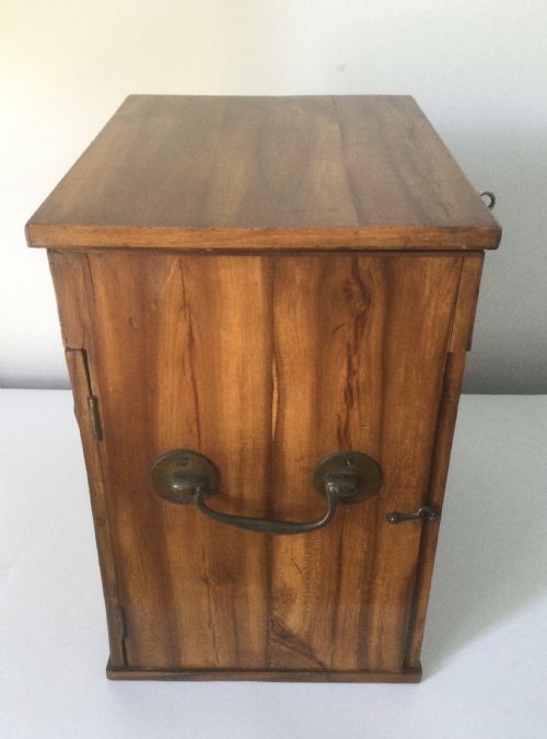 fig 2. Early 19thC hardwood apothecary medicine cabinet box c1800