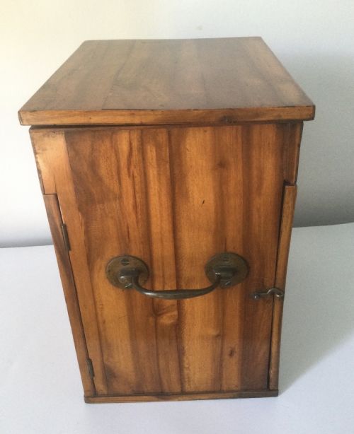 fig 3. Early 19thC hardwood apothecary medicine cabinet box c1800