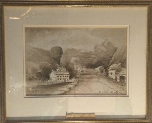 Late 19thc Watercolour of Cheddar Cliffs Dated 1880