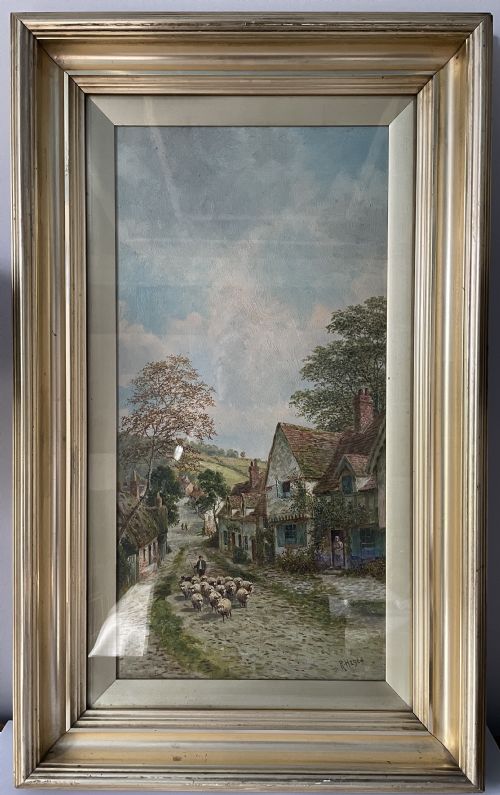 Mid 19thc Landscape Oil Painting Signed R Hayes