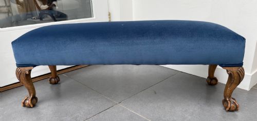 Geo V Era Walnut Fireside Stool C1920