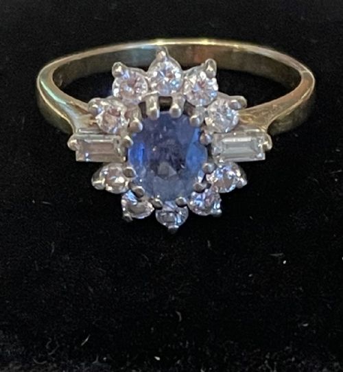Vintage 18ct Gold Sapphire and Diamond Ring
