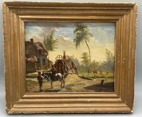 Early 19thc Oil on Panel Painting C1800