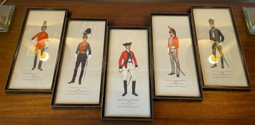 Set of 5 Ph Smitherman Military Figure Prints C1950