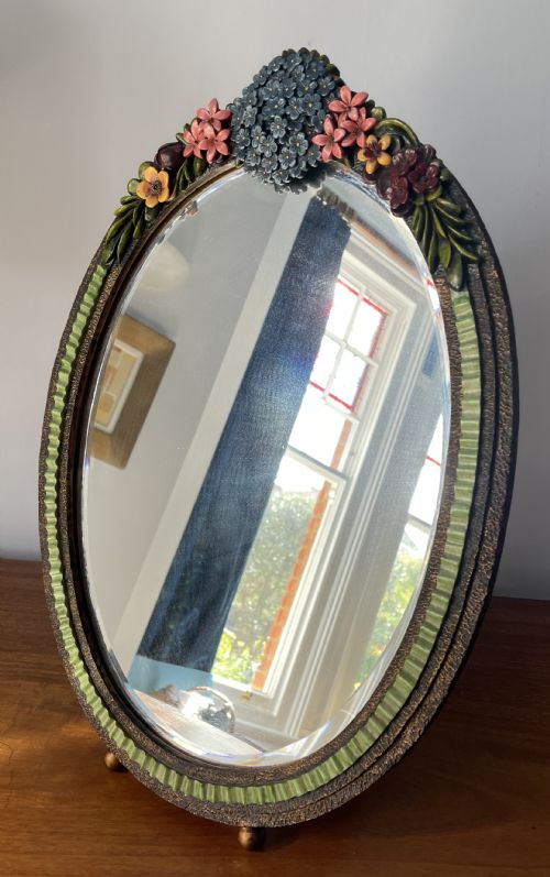Deco Era Barbola Table Mirror C1930