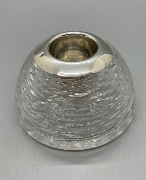 Victorian Silver Lead Crystal Match Striker London 1894