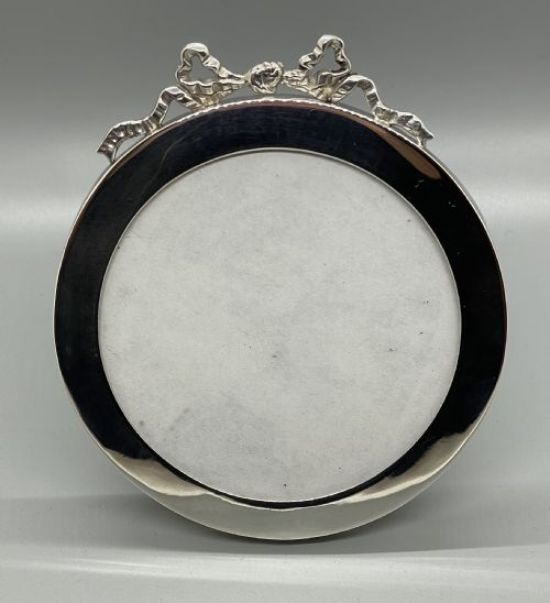 Edwardian Silver Ribbon Top Photo Frame London 1909