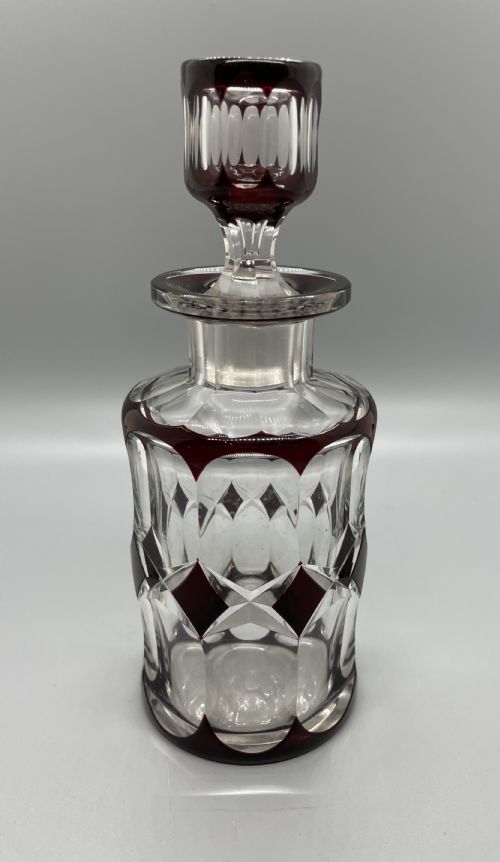 Late Victorian Cased Cut Glass Scent Bottle C1880