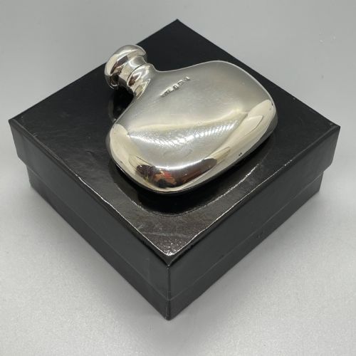 Edwardian Silver Lady’s Spirit Flask Birmingham 1904 Saunders & Shepherd