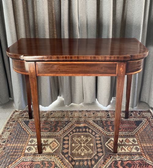Early 19thc Mahogany D End Card Table C1820