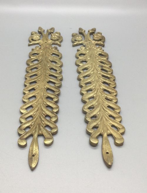 Pair 19thc French Ormolu Door Furniture Plates C1880