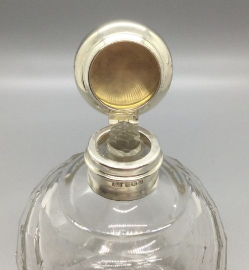 EDWARDIAN SILVER MOUNTED SCENT PERFUME BOTTLE BIRMINGHAM 1915 - ADDITIONAL PHOTO 7