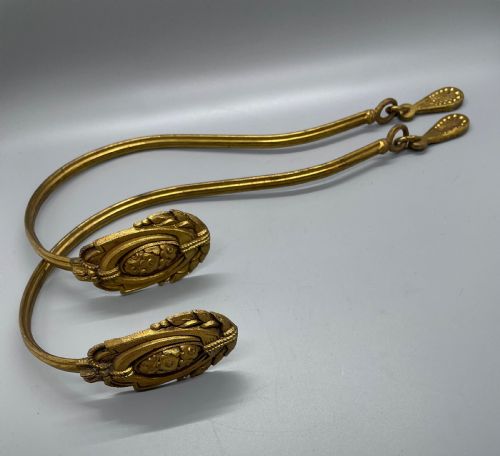 Pair of 19thc French Ormolu Curtain Tie Backs C1880