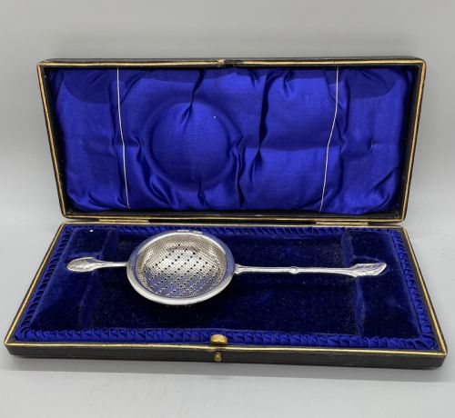 Edwardian Silver Tea Strainer Sheffield 1901