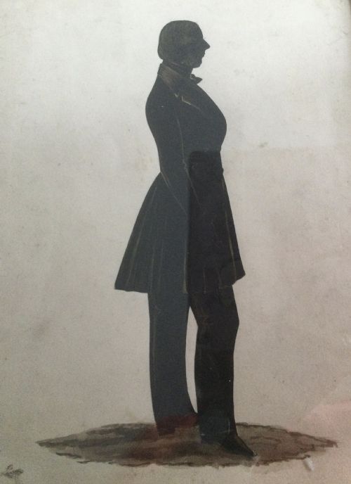VICTORIAN FULL LENGTH SILHOUETTE OF A GENTLEMAN C1860 - ADDITIONAL PHOTO 2