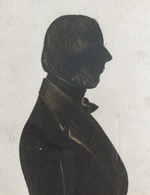 VICTORIAN FULL LENGTH SILHOUETTE OF A GENTLEMAN C1860 - ADDITIONAL PHOTO 4
