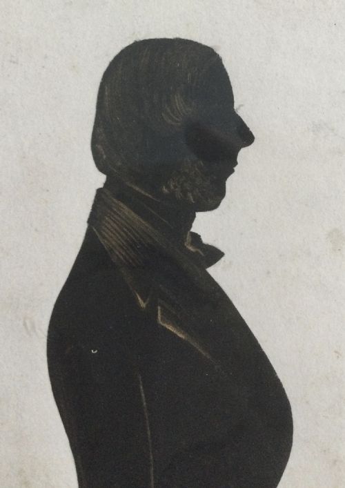 VICTORIAN FULL LENGTH SILHOUETTE OF A GENTLEMAN C1860 - ADDITIONAL PHOTO 7