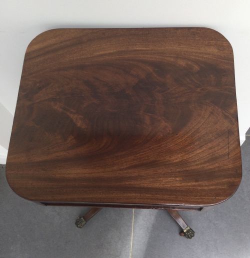REGENCY MAHOGANY PEDESTAL WORK TABLE C1820 - ADDITIONAL PHOTO 3