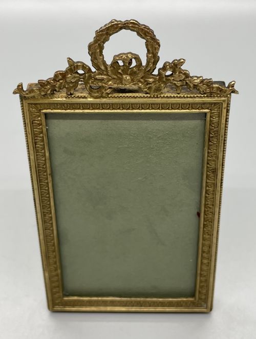 Late 19thc French Petite Ormolu Photo Frame C1880